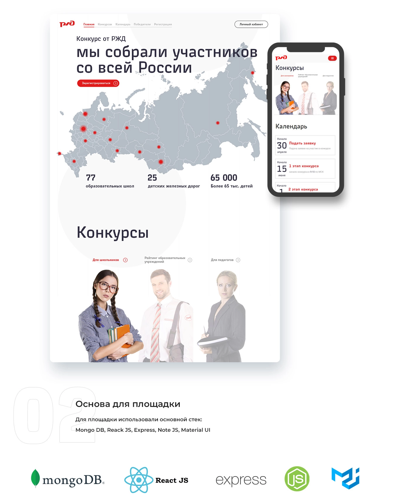 Макет сайта Внутренний сайт РЖД 2